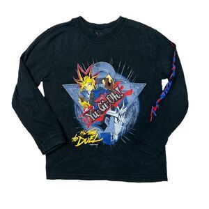 Yu-Gi-Oh! VTG 1996 Yami Yugi Long Sleeve T-Shirt Anime Black Youth XS 4/5